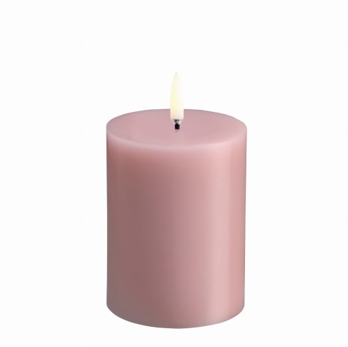 Świeca na baterie z ruchomym płomieniem, walec Led, 7,8x10, Rose Powder - Uyuni