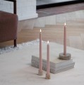 Świeca stożkowa 25 Led na baterie z ruchomym płomieniem, Rose Powder, 2pak - Uyuni