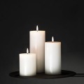 Świeca na baterie z ruchomym płomieniem, walec Led, 7,8x20, biel Nordic - Uyuni
