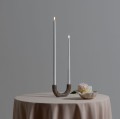 Długa świeca stożkowa 55 na baterie z ruchomym płomieniem LED, biel Nordic - Uyuni