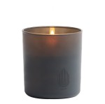 Świeca w szkle na baterie LED z ruchomym płomieniem 9x10, szara - Uyuni