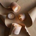 Świeca w szkle na baterie LED z ruchomym płomieniem 9x10, Sandstone - Uyuni