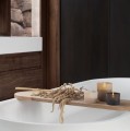 Świeca w szkle na baterie LED z ruchomym płomieniem 8x6, Sandstone - Uyuni