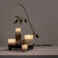 Świeca w szkle na baterie LED z ruchomym płomieniem 8x6, Vanilla - Uyuni