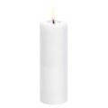 Świeca walec LED na baterie z ruchomym płomieniem Melted Pillar 5x14,5, biała - Uyuni