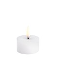 Świeca walec LED na baterie z ruchomym płomieniem Melted Pillar 5x2,8, biała - Uyuni