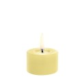 Świeca walec LED na baterie z ruchomym płomieniem Melted Pillar 5x2,8, żółta - Uyuni