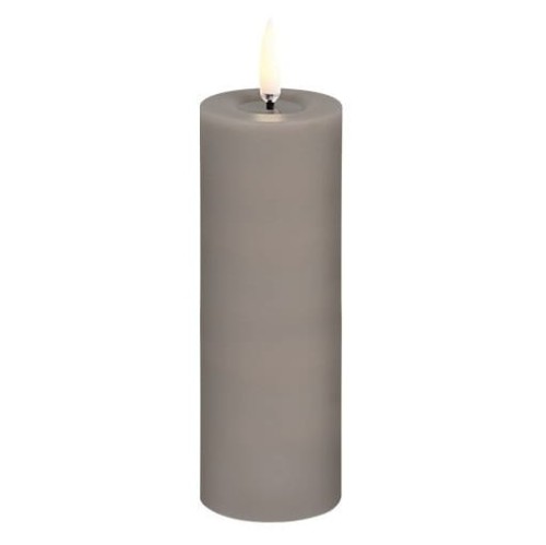 Świeca walec LED na baterie z ruchomym płomieniem Melted Pillar 5x14,5, Sandstone - Uyuni