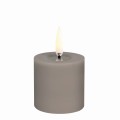 Świeca walec LED na baterie z ruchomym płomieniem Melted Pillar 5x4,5, Sandstone - Uyuni