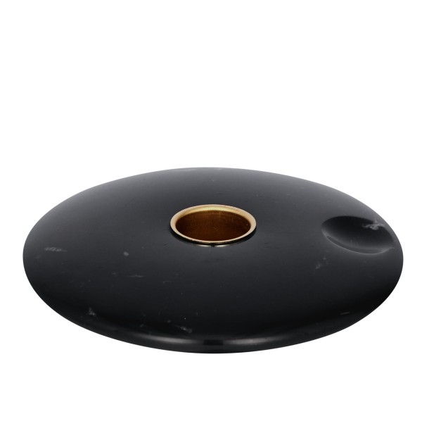 Świecznik marmurowy na świecę stożkową Chamber, czarny - Uyuni