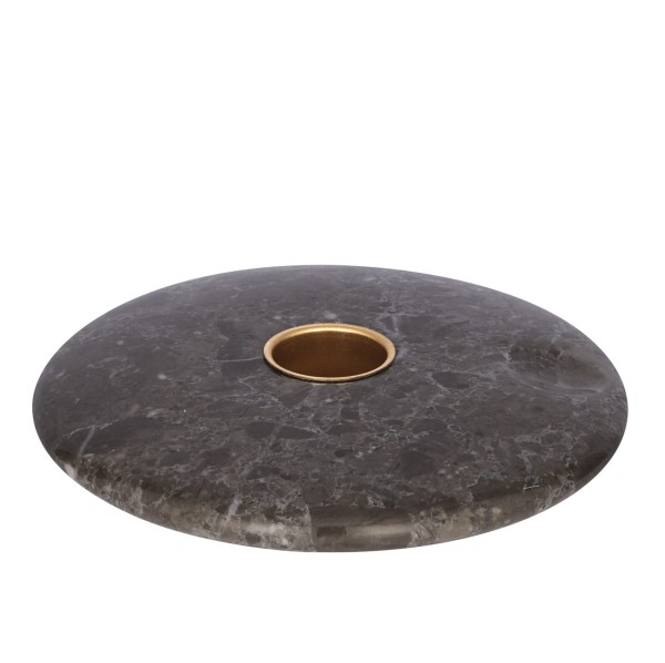 Świecznik marmurowy na świecę stożkową Chamber, szary - Uyuni