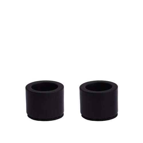 Minimalistyczny świecznik na pojedynczą świecę stożkową Light czarny, 2pak - Uyuni