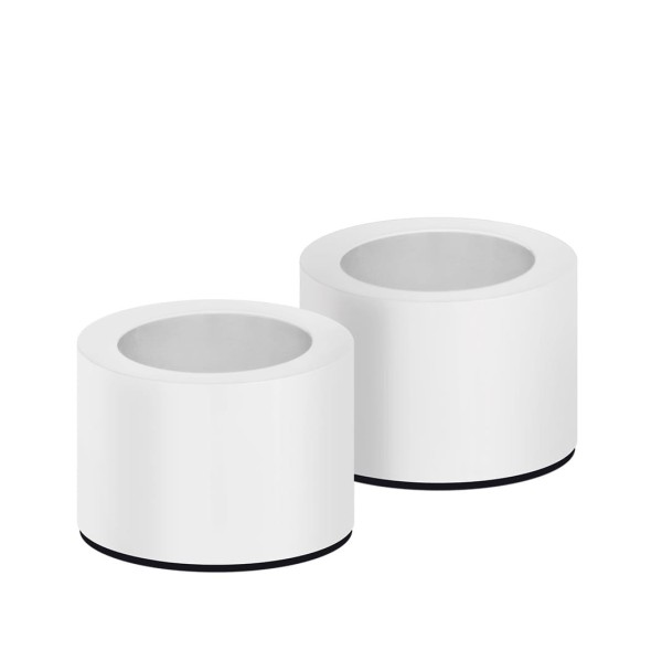 Minimalistyczny świecznik na pojedynczą świecę stożkową Light biały, 2pak - Uyuni