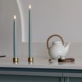 Minimalistyczny świecznik na pojedynczą świecę stożkową Light mosiężny, 2pak - Uyuni