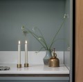 Minimalistyczny świecznik na pojedynczą świecę stożkową Light mosiężny, 2pak - Uyuni