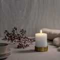 Minimalistyczny świecznik na świecę walec Light Maxi, mosiężny - Uyuni