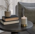 Minimalistyczny świecznik na świecę walec Light Maxi, mosiężny - Uyuni