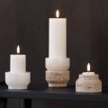 Świecznik z trawertynu na tealight i świecę walec - Uyuni