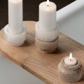 Świecznik z trawertynu na tealight i świecę walec - Uyuni