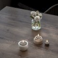 Świecznik z trawertynu na tealight i świecę walec - Uyuni