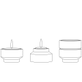 Świecznik z alabastru na tealight i świecę walec - Uyuni