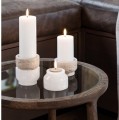 Świecznik z alabastru na tealight i świecę walec - Uyuni