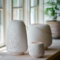 Ceramiczna latarnia z porcelany 20x20 cm - Uyuni