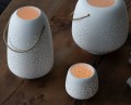 Ceramiczna latarnia z porcelany 15,5x24 cm - Uyuni