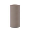 Świeca walec Outdoor LED z ruchomym płomieniem 8,4x20 cm , Sandstone - Uyuni