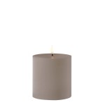 Świeca walec Outdoor zewnętrzna LED z ruchomym płomieniem 8,4x10 cm, Sandstone - Uyuni