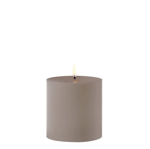 Świeca walec Outdoor zewnętrzna LED z ruchomym płomieniem 8,4x10 cm, Sandstone - Uyuni