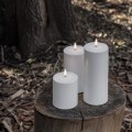 Świeca walec Outdoor zewnętrzna LED z ruchomym płomieniem 8,4x15 cm, biała - Uyuni