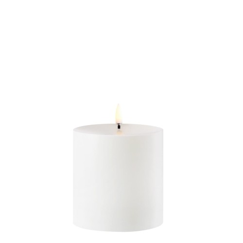 Świeca walec Outdoor zewnętrzna LED z ruchomym płomieniem 8,4x10 cm, biała - Uyuni