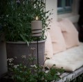 Świeca walec Outdoor LED z ruchomym płomieniem 8,4x20 cm , Sandstone - Uyuni