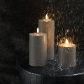 Świeca walec Outdoor LED z ruchomym płomieniem 8,4x20 cm , Sandstone - Uyuni