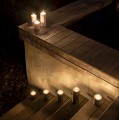 Świeca walec Outdoor LED z ruchomym płomieniem 8,4x20 cm , Sandstone - Uyuni