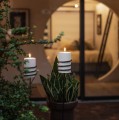 Świeca walec Outdoor zewnętrzna LED z ruchomym płomieniem 8,4x10 cm, biała - Uyuni
