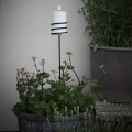 Świeca walec Outdoor zewnętrzna LED z ruchomym płomieniem 8,4x15 cm, biała - Uyuni
