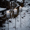 Świeca walec Outdoor zewnętrzna LED z ruchomym płomieniem 8,4x20 cm, biała - Uyuni