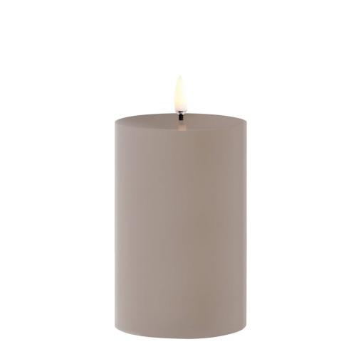 Świeca walec Outdoor zewnętrzna LED z ruchomym płomieniem 7,8x12,7  cm, Sandstone - Uyuni