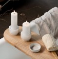 Świeca na baterie z ruchomym płomieniem, walec Led, 5,8x15, Ivory - Uyuni