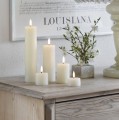 Świeca na baterie z ruchomym płomieniem, walec Led, 5x2,8, Ivory - Uyuni