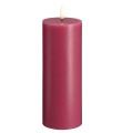 Świeca woskowa LED walec Silk 7,4 x 20 cm, Vintage Rose - Moods and More