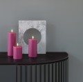 Świeca woskowa LED walec Silk 7,4 x 15 cm, Vintage Rose - Moods and More