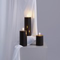 Świeca woskowa LED walec Silk 7,4 x 10 cm, charcoal - Moods and More