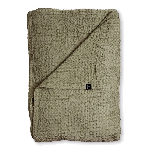 Narzuta na łóżko 260x260 z bawełny organicznej Dani, Sage - Himla