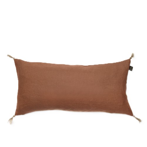 Lniana poszewka dekoracyjna 30x60 z frędzlami Sunshine, Grounded - Himla