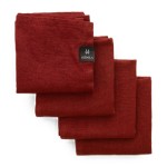 Lniane serwetki materiałowe na stół 45x45 Sunshine Lingonberry, 4-pak - Himla
