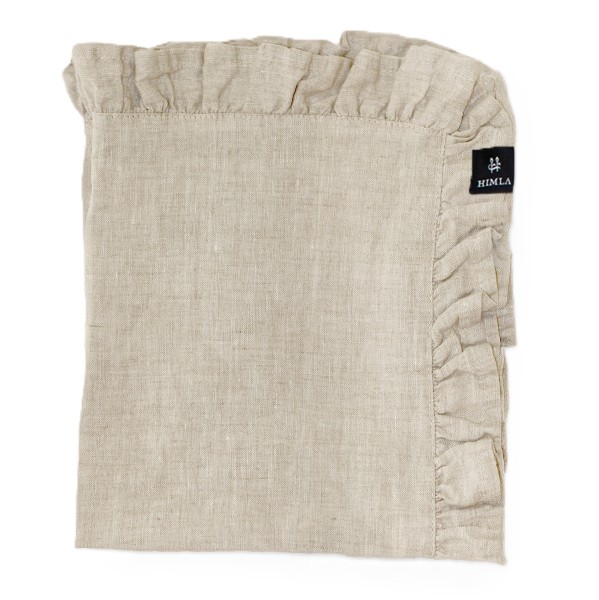 Serwetki materiałowe lniane z falbanką 50x50 Volin Oatmeal, 2-pak - Himla