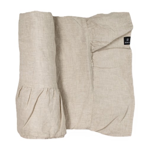 Obrus z falbanką lniany 170x270 Volin Oatmeal - Himla